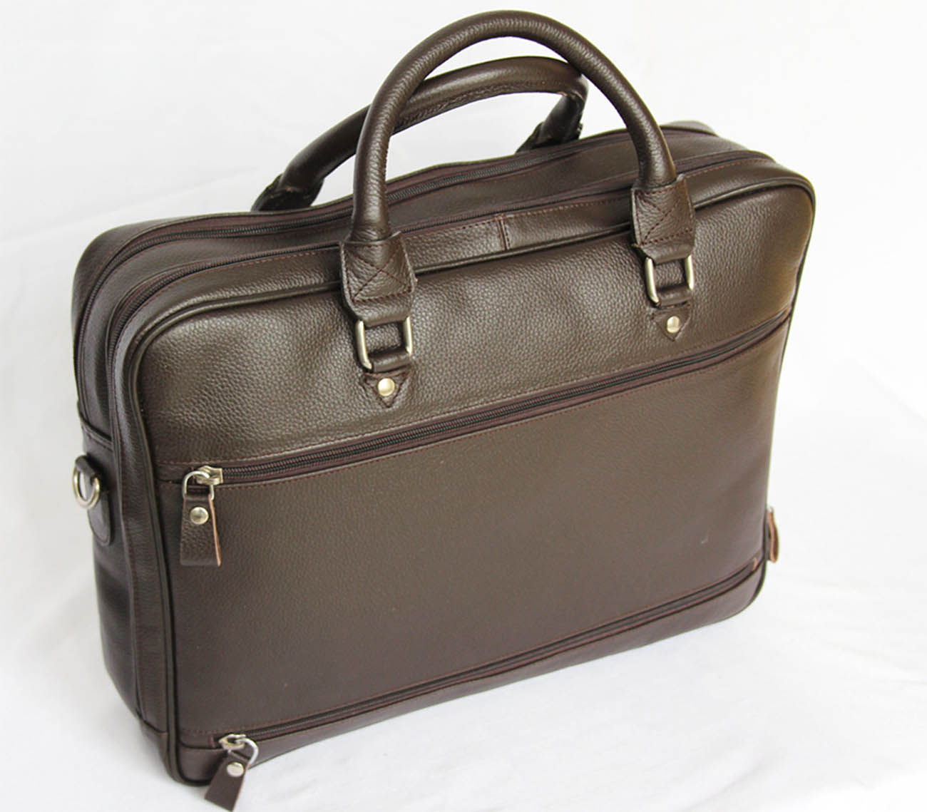 BOSS -Leather Brown  Briefcase MJ -Bag -Satchel -Moroccan Handmad