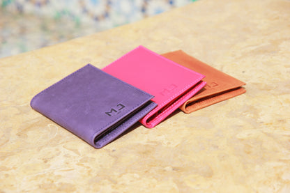 Mystérieuse - Women's Mauve Leather Wallet