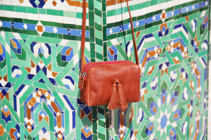 Small Leather Bag - Rikiki by MJ -Handmade -Made in Morocco