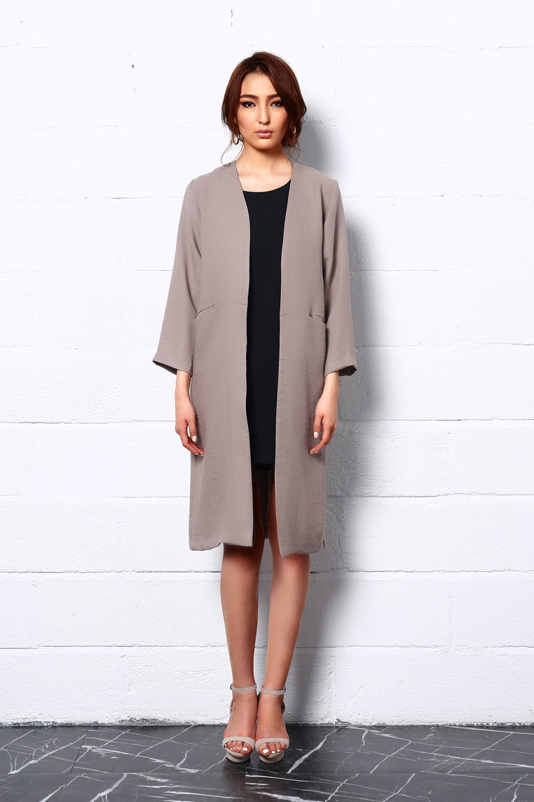 Embrace Nature Long Coat in Beige