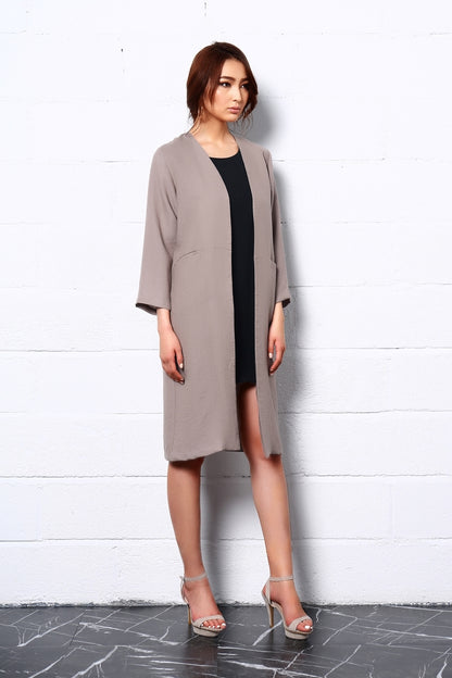 Embrace Nature Long Coat in Beige