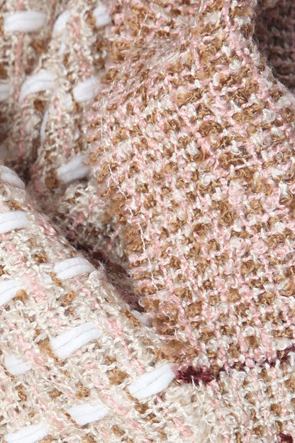 Pink Knitt Scarf With Fleck