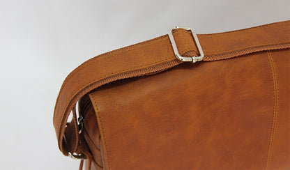 Vintage by MJ - Messenger Bag Men and Women Leather -Moroccan Leather - Handmade