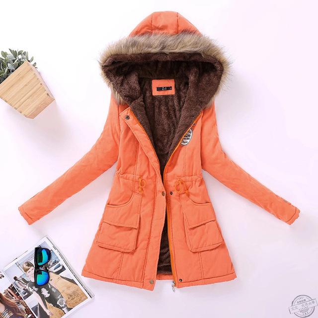 Hooded Medium-Long Casual Parka