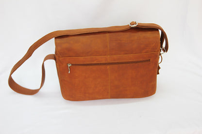 Vintage by MJ - Messenger Bag Men and Women Leather -Moroccan Leather - Handmade